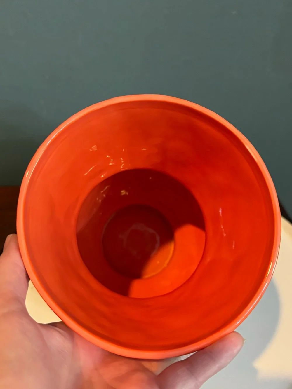 Anthropologie Julie Moon Orange Floral Vase